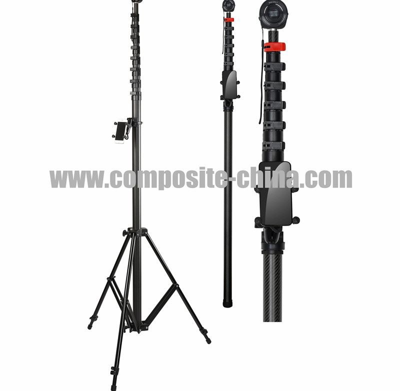 Carbon Fiber Photography Pole With Top Load 6KG , Works Perfect